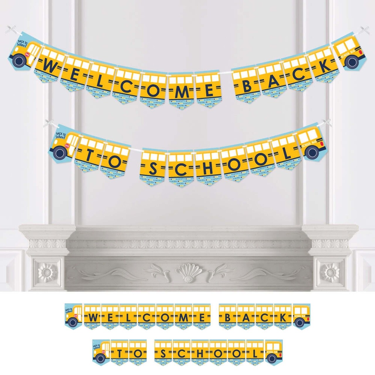 Big Dot of Happiness Back to School - First Day of School Classroom Bunting Banner - Party Decorations - Welcome Back to School